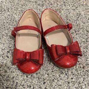 The Children's Place Glittery Red Dress Shoes with Bow